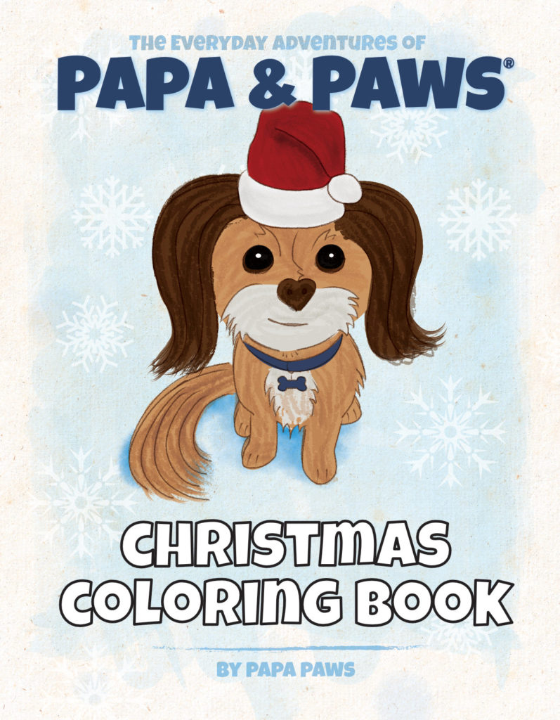 Papa Paws Christmas Coloring Pages Front Cover THUMB